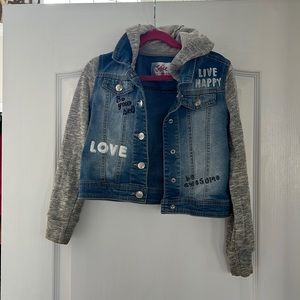 Girls Justice hooded jean jacket